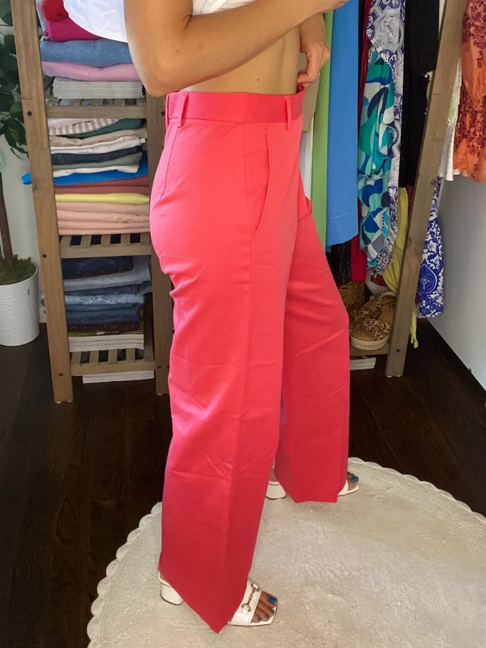J.McLaughlin Brock Women’s Wide-Leg Pants in Vibrant Coral! 🦞
